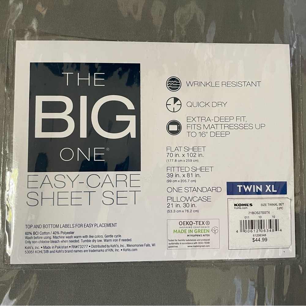 Twin XL Sheet Set by Kohl’s - Picture 3 of 5